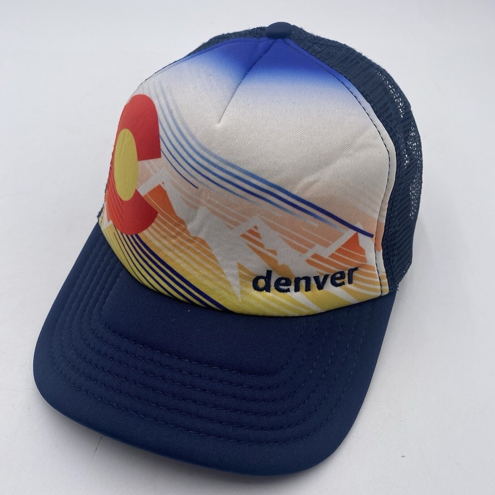 Denver Colorado Hat Rocky Mountains Foam SnapBack Trucker Mesh‎ Cleaned